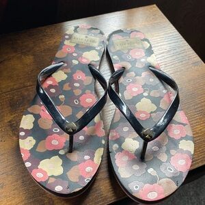 Kate Spade Black Floral Sandals